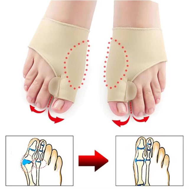 Orthopedic Toe Straightener with Therapeutic Massage Ball for Pain Relief and Alignment