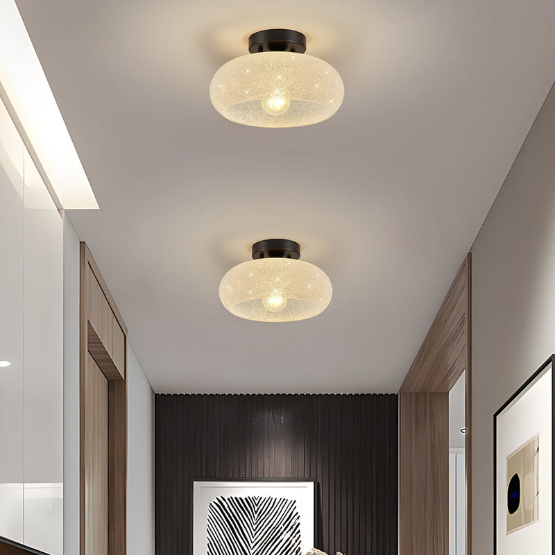 Modern Semi-Flush Ceiling Light Fixture with Elegant Glass Design - Contemporary Lighting for Home Decor