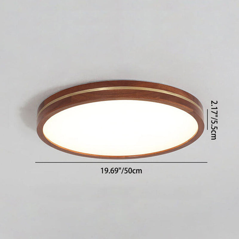 Modern Wooden LED Flush Mount Ceiling Light - Stylish Energy-Efficient Lighting Fixture