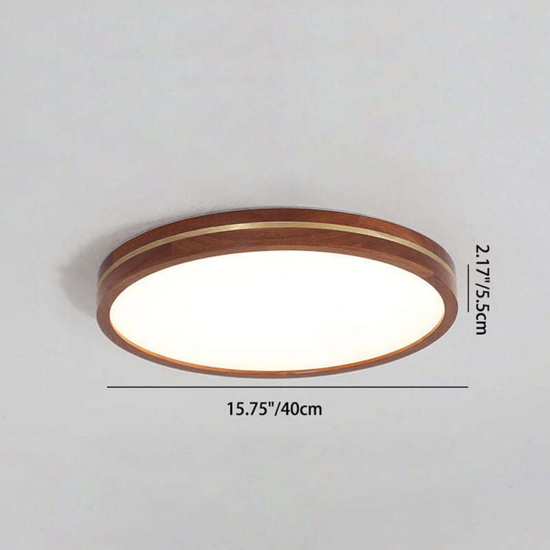 Modern Wooden LED Flush Mount Ceiling Light - Stylish Energy-Efficient Lighting Fixture
