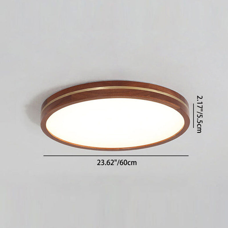 Modern Wooden LED Flush Mount Ceiling Light - Stylish Energy-Efficient Lighting Fixture