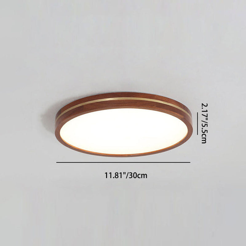 Modern Wooden LED Flush Mount Ceiling Light - Stylish Energy-Efficient Lighting Fixture