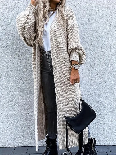 Women's Cozy Long Sleeve Knitted Cardigan - Versatile Knitwear for All Seasons | Stylish & Comfortable