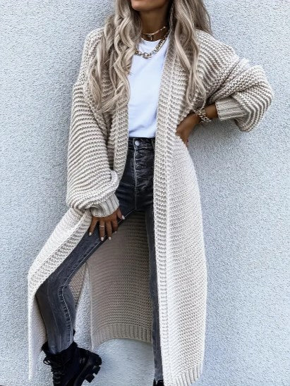 Women's Cozy Long Sleeve Knitted Cardigan - Versatile Knitwear for All Seasons | Stylish & Comfortable