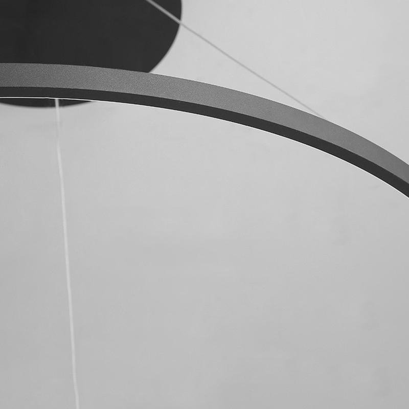 Modern Circle Linear Chandelier Ceiling Light - Sleek Design for Contemporary Spaces