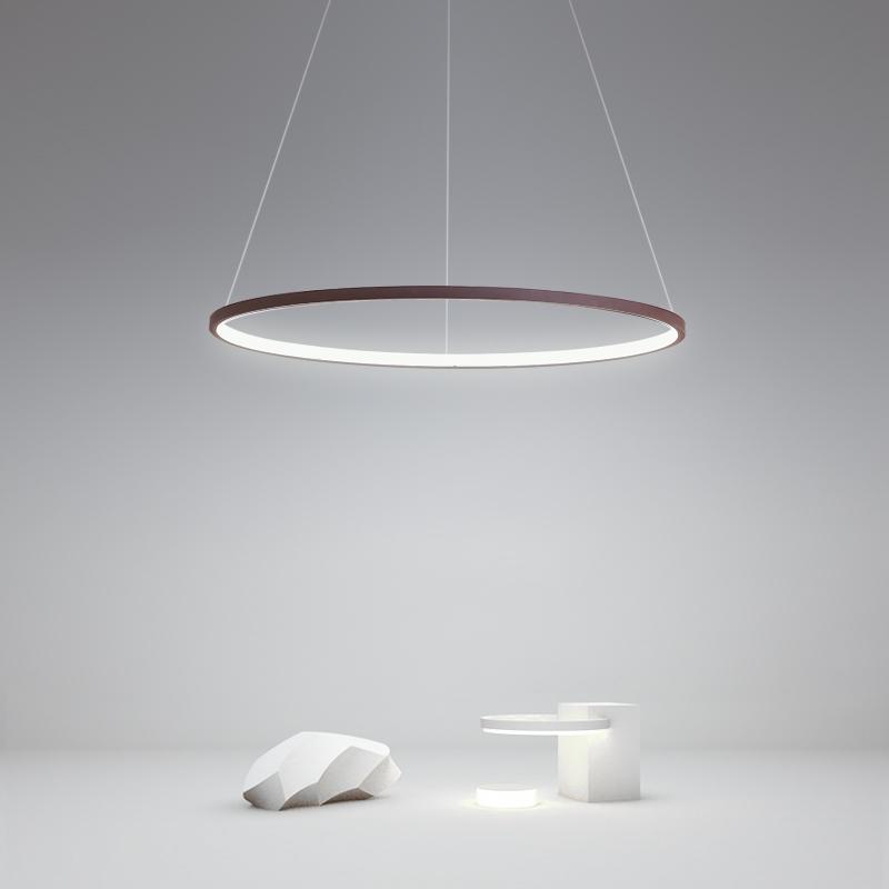 Modern Circle Linear Chandelier Ceiling Light - Sleek Design for Contemporary Spaces