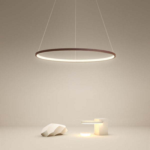 Modern Circle Linear Chandelier Ceiling Light - Sleek Design for Contemporary Spaces