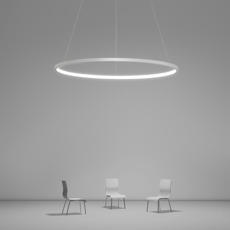 Modern Circle Linear Chandelier Ceiling Light - Sleek Design for Contemporary Spaces