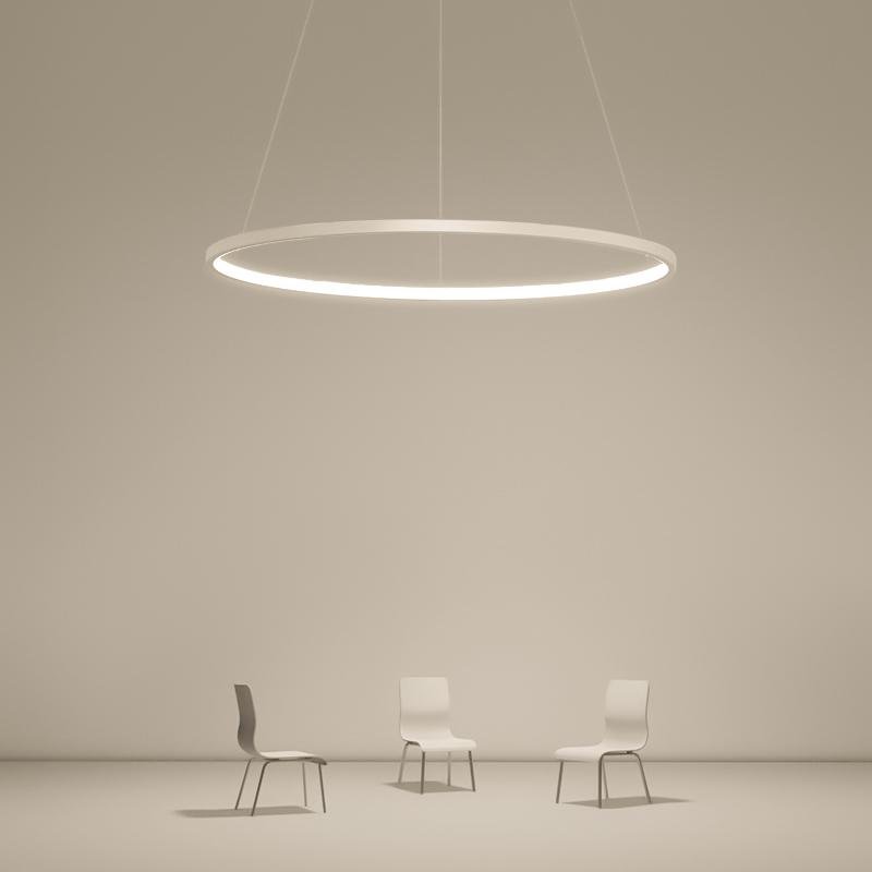 Modern Circle Linear Chandelier Ceiling Light - Sleek Design for Contemporary Spaces