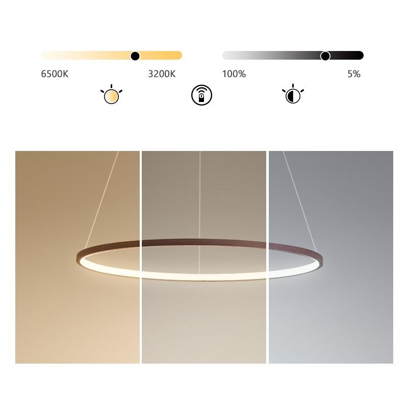 Modern Circle Linear Chandelier Ceiling Light - Sleek Design for Contemporary Spaces