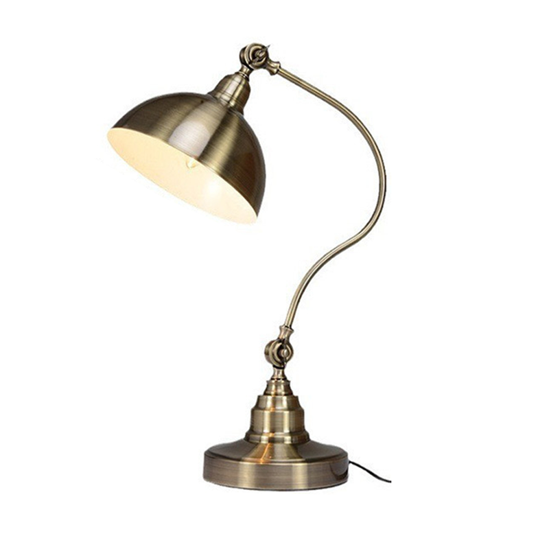 20-Inch Antique Metallic LED Desk Lamp with Adjustable Gooseneck - Perfect for Task Lighting & Home Office Decor