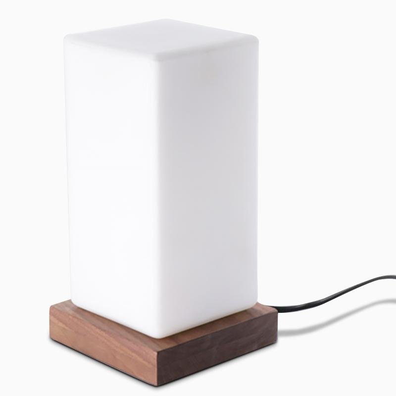 Cube Wooden LED Accent Lamp for Kids - Battery Operated, Stylish & Safe Night Light