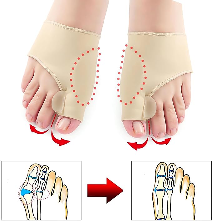 Orthopedic Toe Straightener with Therapeutic Massage Ball for Pain Relief and Alignment