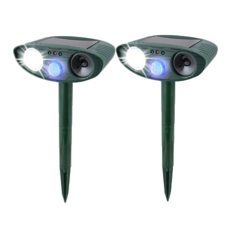 Solar-Powered Ultrasonic Rabbit Repeller with Flashing Light – Effective Rabbit Deterrent for Gardens and Yards