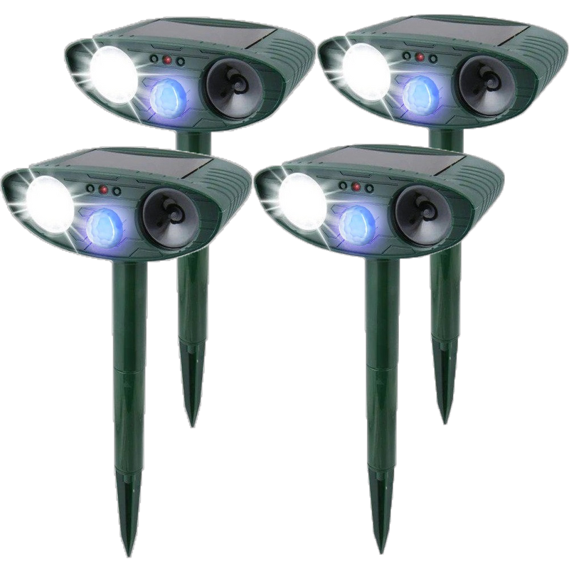 Solar-Powered Ultrasonic Rabbit Repeller with Flashing Light – Effective Rabbit Deterrent for Gardens and Yards