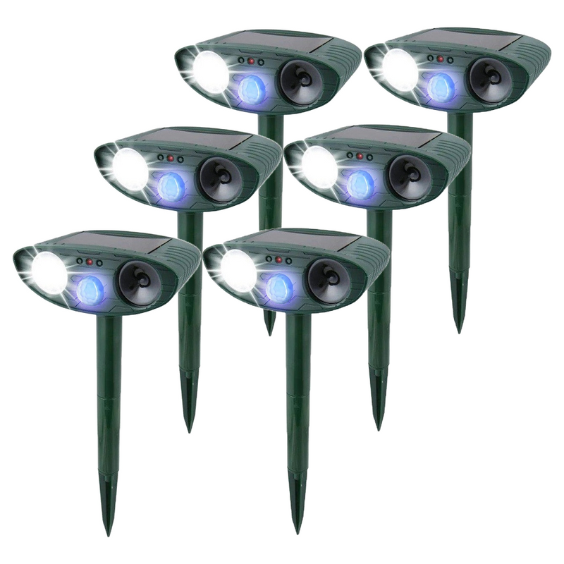 Solar-Powered Ultrasonic Rabbit Repeller with Flashing Light – Effective Rabbit Deterrent for Gardens and Yards
