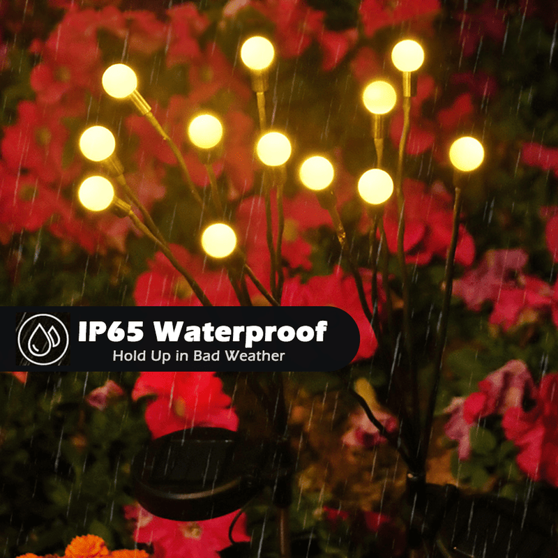 Solar-Powered Firefly Garden Lights - Eco-Friendly Outdoor Decorative Lighting for Patios, Pathways, and Gardens