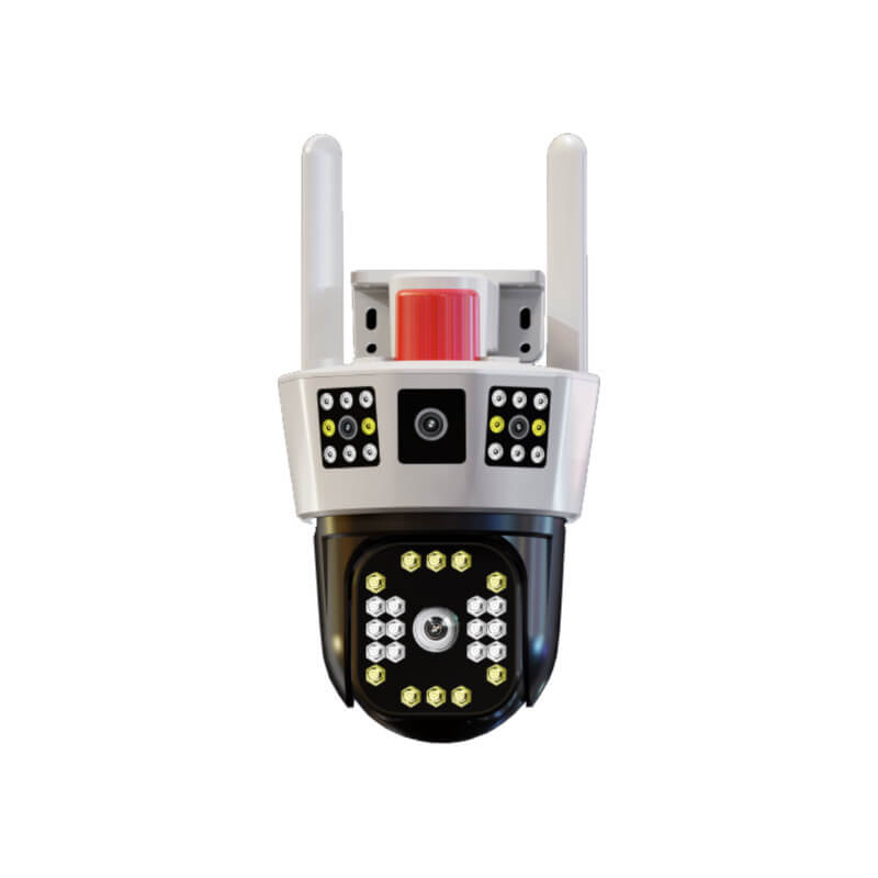 4MP Triple Lens Wireless Solar Security Camera - HD Night Vision, Motion Detection, Weatherproof