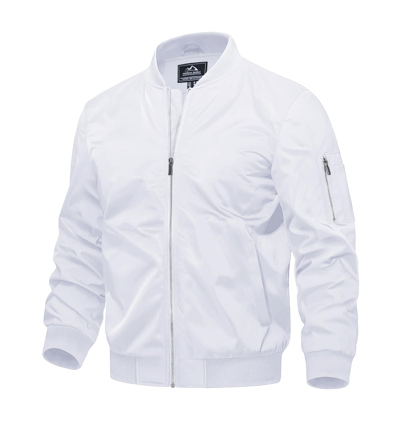 Men's Quilted Windproof Bomber Jacket with Pockets - Stylish, Durable All-Season Outerwear for Men
