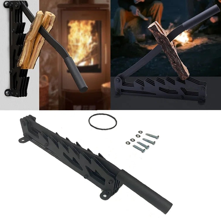 Wall-Mounted Firewood Kindling Splitter - Heavy-Duty Wood Splitter for Efficient Kindling Preparation