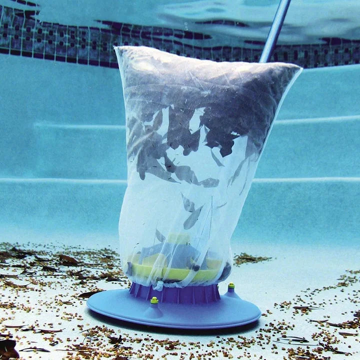 Heavy-Duty Pool Leaf Vacuum - Large Capacity Leaf Sucker for Inground & Above Ground Swimming Pools (Blue) - Efficient Debris Removal Tool