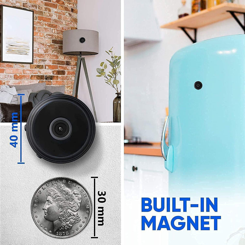 Compact Wireless Magnetic Camera with Real-Time Audio & Video Streaming