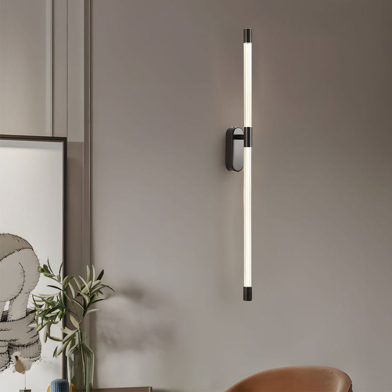 Modern Acrylic Tube Tall Linear Wall Semi-Flush Mount Sconce - Stylish Lighting Fixture for Home Decor
