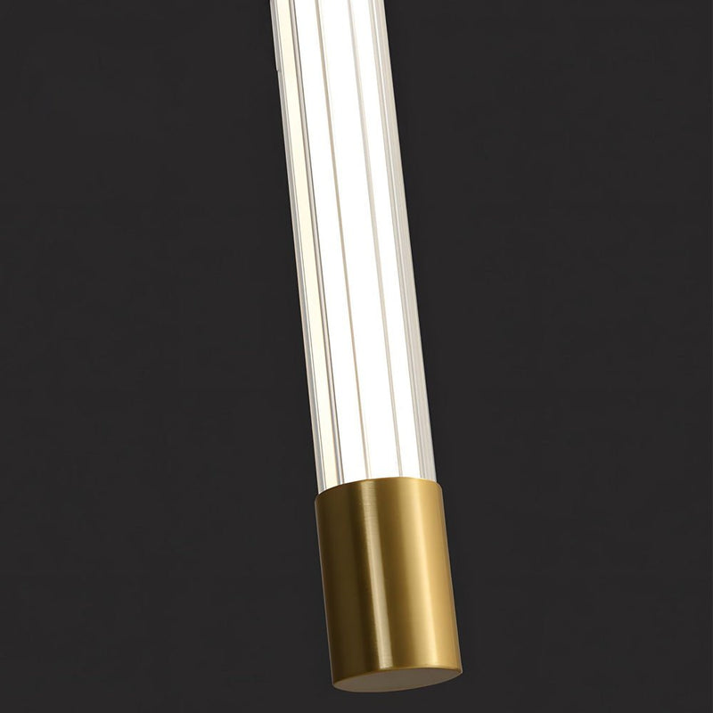 Modern Acrylic Tube Tall Linear Wall Semi-Flush Mount Sconce - Stylish Lighting Fixture for Home Decor