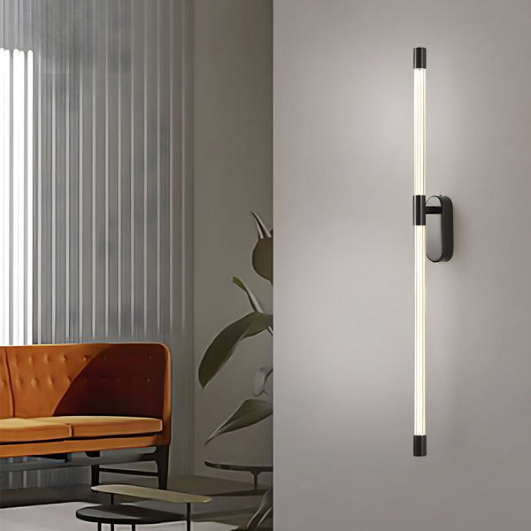 Modern Acrylic Tube Tall Linear Wall Semi-Flush Mount Sconce - Stylish Lighting Fixture for Home Decor