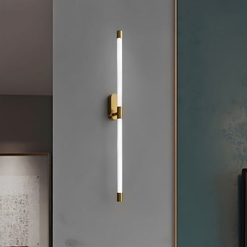 Modern Acrylic Tube Tall Linear Wall Semi-Flush Mount Sconce - Stylish Lighting Fixture for Home Decor