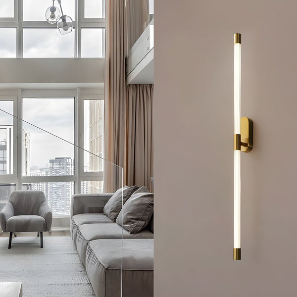 Modern Acrylic Tube Tall Linear Wall Semi-Flush Mount Sconce - Stylish Lighting Fixture for Home Decor