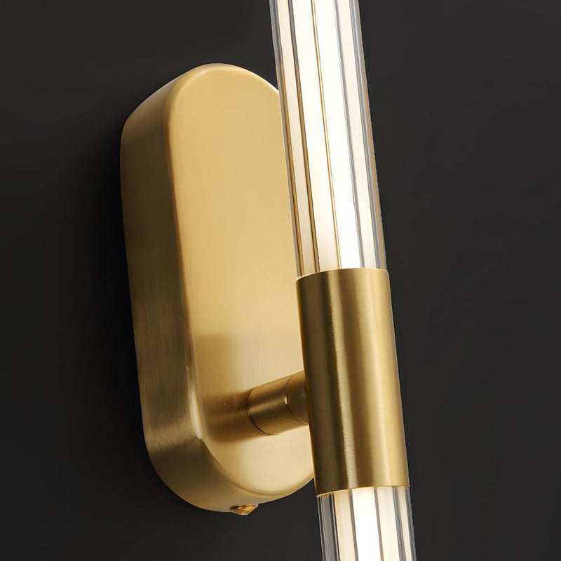 Modern Acrylic Tube Tall Linear Wall Semi-Flush Mount Sconce - Stylish Lighting Fixture for Home Decor