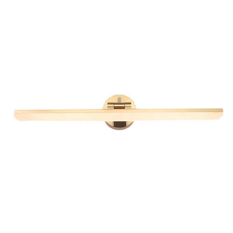 Adjustable LED Bathroom Vanity Mirror Light - Rotatable Flat Bar Design in Elegant Gold/Black Finish