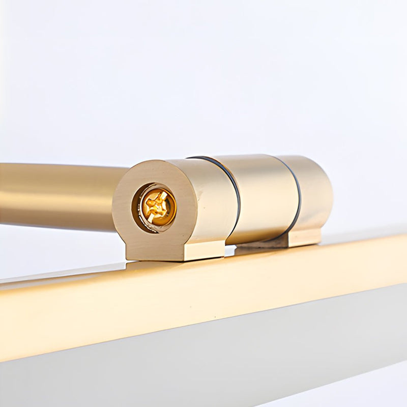 Adjustable LED Bathroom Vanity Mirror Light - Rotatable Flat Bar Design in Elegant Gold/Black Finish