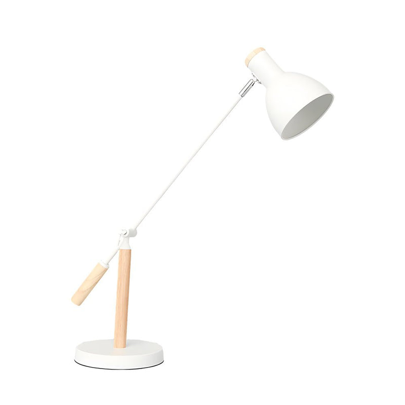 Adjustable Rotatable Wood & Metal Reading Desk Lamp - Stylish Lighting for Modern Interiors