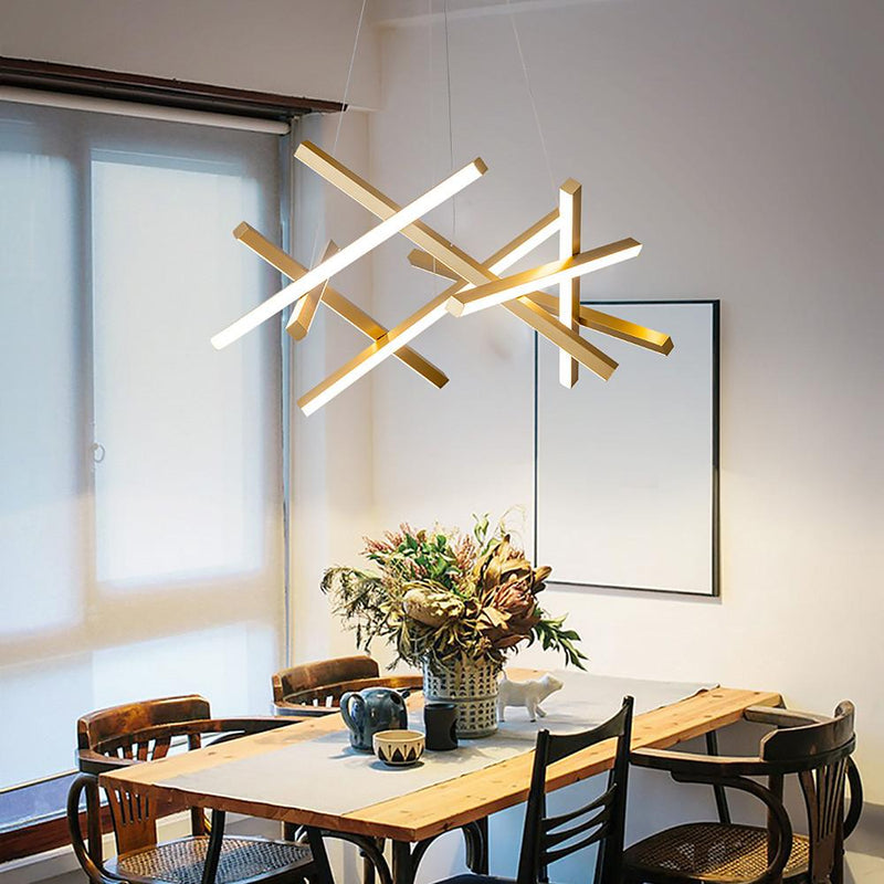 8-Light Modern LED Sputnik Chandelier - Stylish Ceiling Light Fixture for Contemporary Home Decor