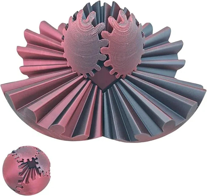 Steampunk Whirling Wonder Fidget Gear Ball - Unique Stress Relief Toy with Mechanical Design