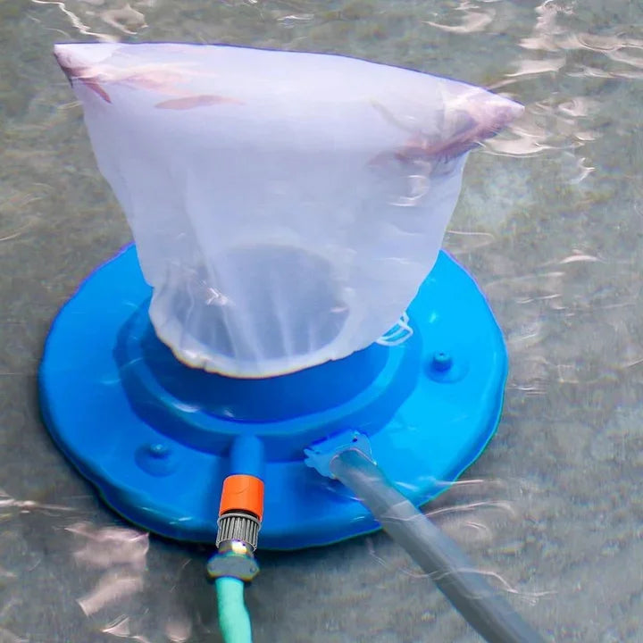Heavy-Duty Pool Leaf Vacuum - Large Capacity Leaf Sucker for Inground & Above Ground Swimming Pools (Blue) - Efficient Debris Removal Tool