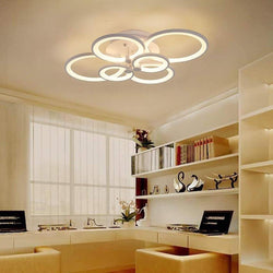 Elegant Semi Flush Mount Ceiling Light - Unique Overlapping Rings Design for Modern Home Decor