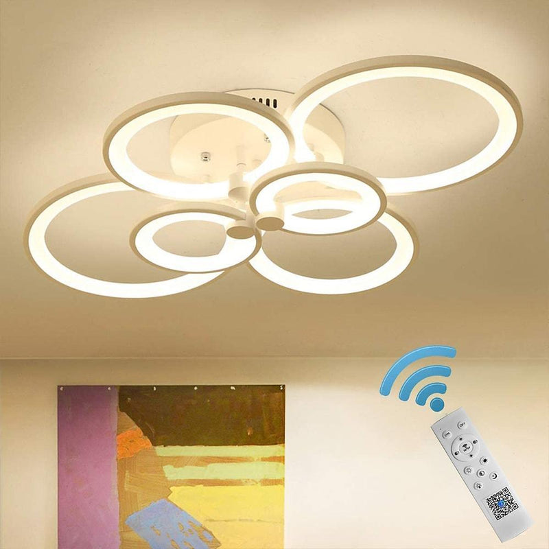 Elegant Semi Flush Mount Ceiling Light - Unique Overlapping Rings Design for Modern Home Decor