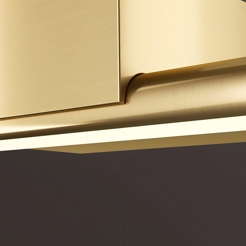Modern Brushed Brass Linear LED Vanity Light - Slim Cylinder Design for Elegant Bathroom Lighting
