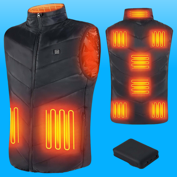 Unisex Rechargeable Heated Vest - Adjustable Temperature, Lightweight & Stylish for Outdoor Activities