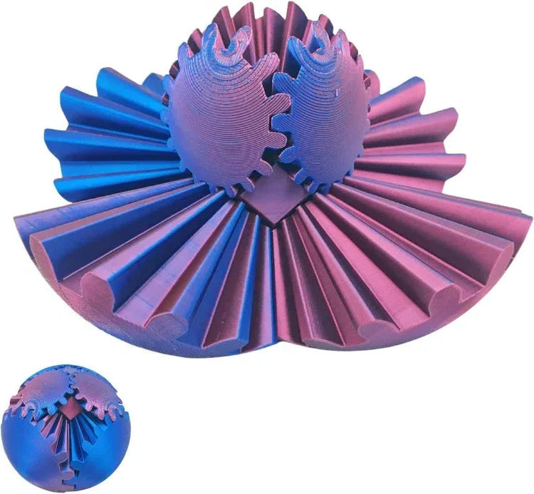 Steampunk Whirling Wonder Fidget Gear Ball - Unique Stress Relief Toy with Mechanical Design