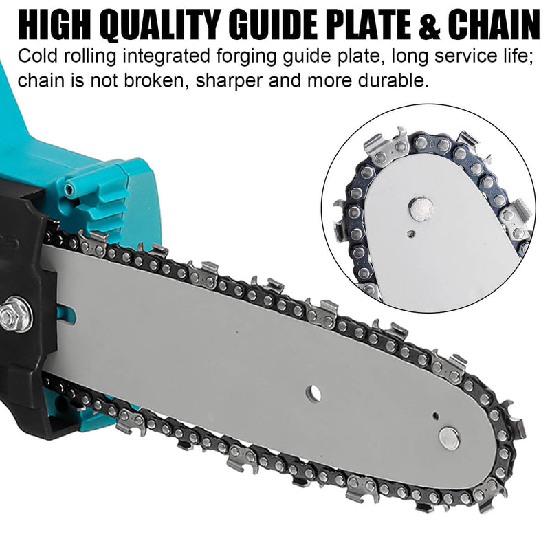 8-Inch & 10-Inch Electric Cordless Chainsaw Kit with 2 Batteries - Lightweight, Powerful & Easy to Use