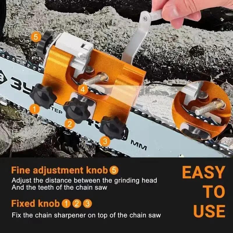 Precision Chainsaw Chain Sharpening Jig Set - Adjustable & Easy to Use for Sharp, Efficient Cuts