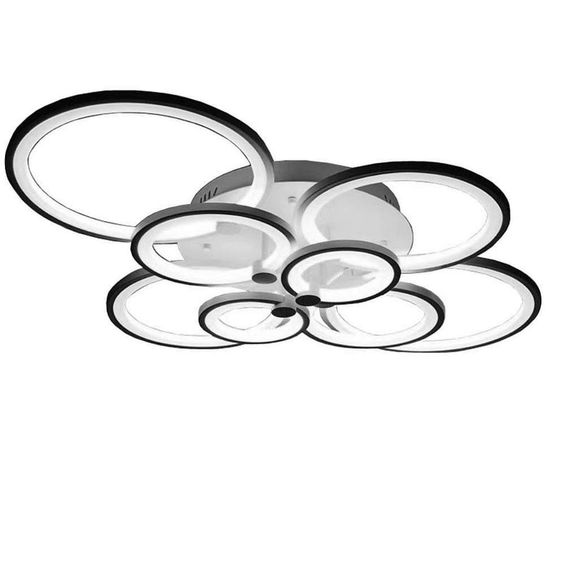 Elegant Semi Flush Mount Ceiling Light - Unique Overlapping Rings Design for Modern Home Decor