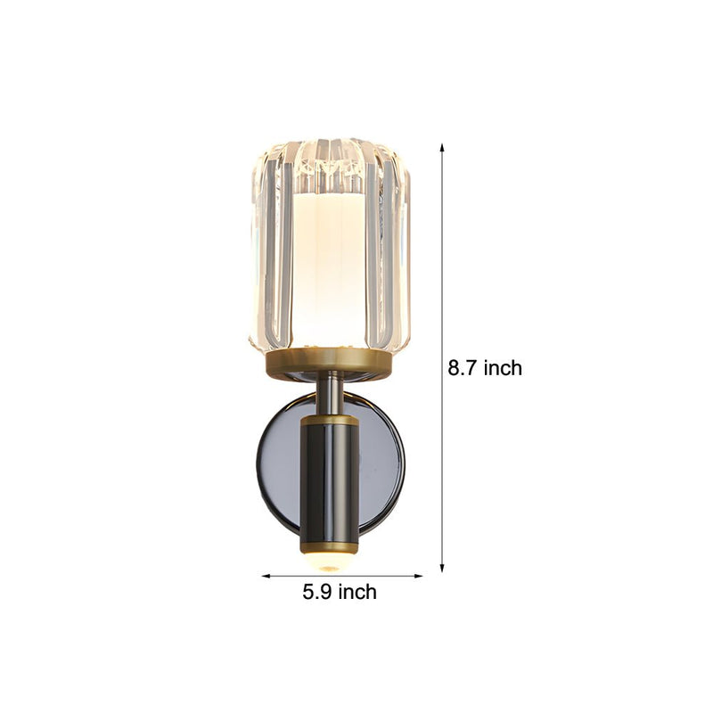 Modern Clear Acrylic Arm Wall Light - Sleek Aluminum Sconce for Living Room Decor