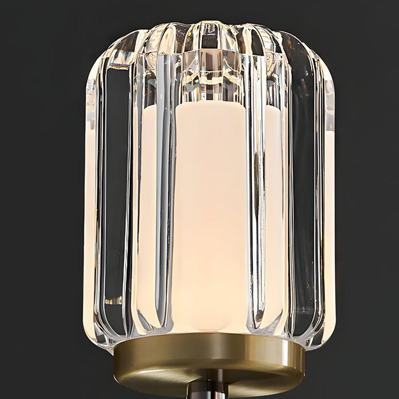 Modern Clear Acrylic Arm Wall Light - Sleek Aluminum Sconce for Living Room Decor