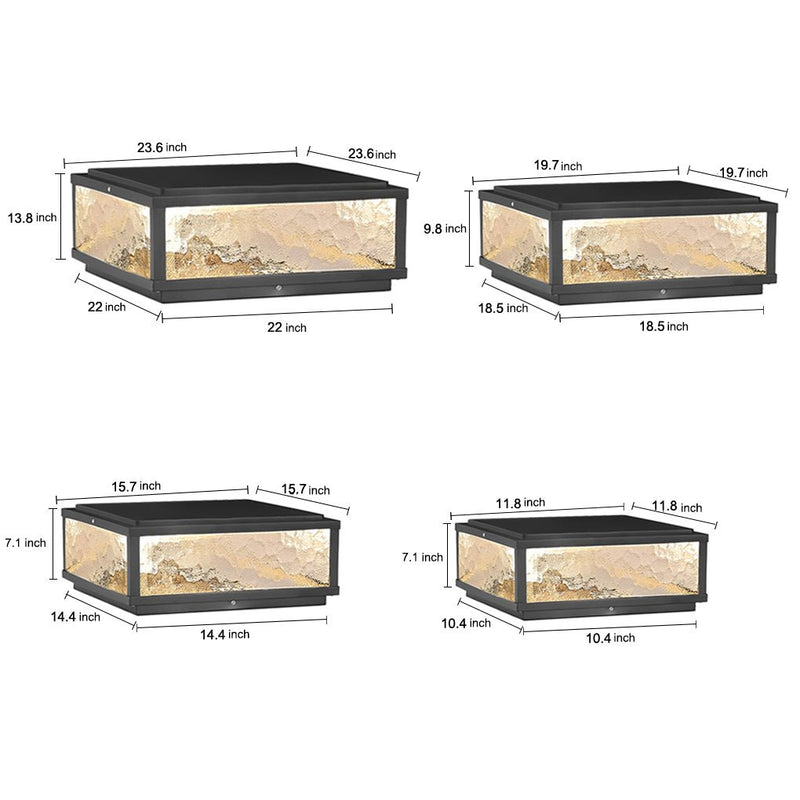 Modern Waterproof LED Solar Outdoor Post Lights - Stylish Fence & Deck Pillar Lighting for Gardens & Patios