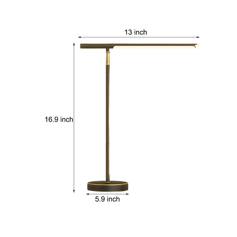 Adjustable Copper & Brass LED Desk Lamp - Modern Home Office Lighting Solution